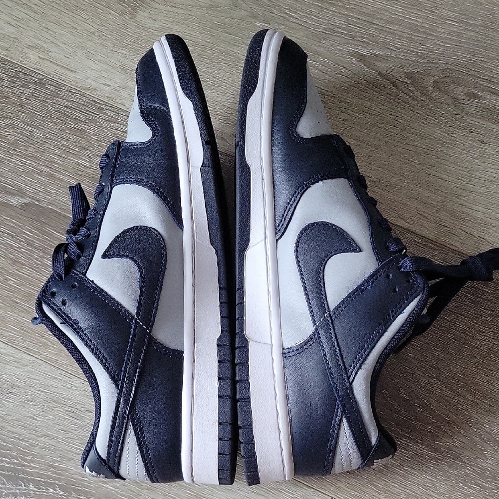 Nike Georgetown Dunk Retro Low Navy and Gray Sneakers Size 9 - Picture 9 of 12
